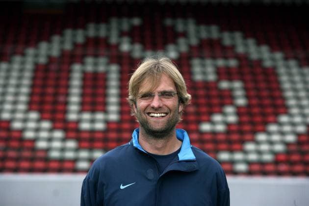 Trainer Jürgen Klopp (Mainz) gut gelaunt Fußball 2. BL Herren Saison 2007 2008, Präsentation, Pressetermin, FSV Mainz 05 Porträt Mainz Freude, Fußball 2. BL Herren Saison 2007 2008, Präsentation, Pressetermin, FSV Mainz 05 Porträt Mainz Freude,