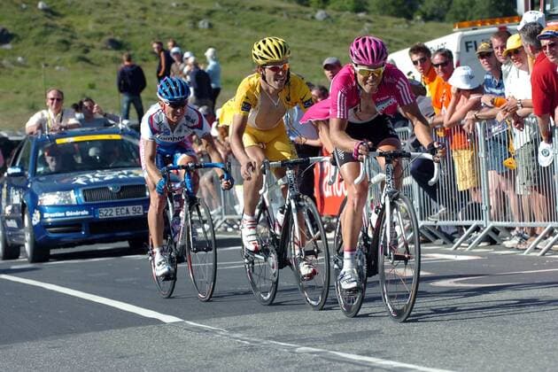 Kim Kirchen (Luxemburg, re.) und Linus Gerdemann (Mitte, Deutschland beide T Mobile) -  Radsport Herren Tour de France 2007, ProTour, Straßenradsport, Straße, Rad Gruppe 8. Etappe: Le Grand Bornand - Tignes Radsport Herren Tour de France 2007, ProTour, Straßenradsport, Straße, Rad Gruppe 8. Etappe: Le Grand Bornand - Tignes