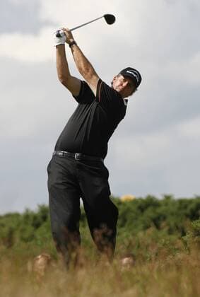 Phil Mickelson (USA) während einer Practice Round bei den British Open Championship 2007 -  (LON2007071702) Golf Herren British Open Championship 2007, European PGA Tour, Training Einzelbild Carnoustie Golf Herren British Open Championship 2007, European PGA Tour, Training Einzelbild Carnoustie