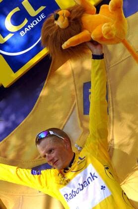 Mickael Rasmussen (Dänemark Rabobank) ist nach der 10. Etappe Gesamtführender der Tour de France 2007 - Radsport Herren Tour de France 2007, ProTour, Straßenradsport, Straße, Rad Einzelbild 10. Etappe: Tallard - Marseille Freude, Radsport Herren Tour de France 2007, ProTour, Straßenradsport, Straße, Rad Einzelbild 10. Etappe: Tallard - Marseille Freude,