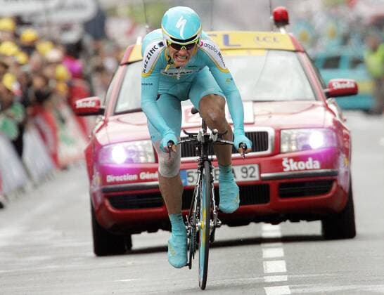 Alexandre Vinokourov (Kasachstan Astana) Radsport Herren Tour de France 2007, ProTour, Straßenradsport, Rad, Straße, Zeitfahren, Einzelzeitfahren, Vdig Einzelbild 13. Etappe: Albi - Albi Anstrengung Radsport Herren Tour de France 2007, ProTour, Straßenradsport, Rad, Straße, Zeitfahren, Einzelzeitfahren, Vdig Einzelbild 13. Etappe: Albi - Albi Anstrengung
