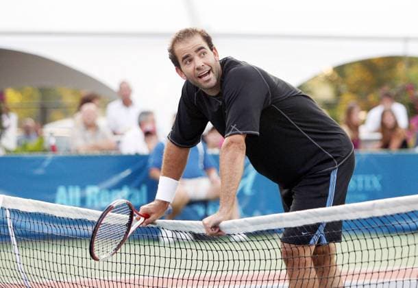 Pete Sampras (USA Newport Beach Breakers) reklamiert -  (SLP2007072402) Tennis Herren World Teamtennis Pro League 2007, Team, WTT, ProLeague Einzelbild St. Louis Tennis Herren World Teamtennis Pro League 2007, Team, WTT, ProLeague Einzelbild St. Louis