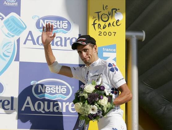 Sandy Casar (Frankreich Francaise des Jeux) - Etappensieger der 18. Etappe der Tour de France 2007 Radsport Herren Tour de France 2007, ProTour, Straßenradsport, Straße, Rad Einzelbild 18. Etappe. Cahors - Angouleme Freude, Radsport Herren Tour de France 2007, ProTour, Straßenradsport, Straße, Rad Einzelbild 18. Etappe. Cahors - Angouleme Freude,
