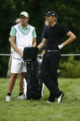 Max Kramer (Deutschland, re.) mit Caddie Golf Herren The Deutsche Bank Players Championship of Europe 2007, European PGA Tour, Player s Gruppe Gut Kaden Hamburg Alveslohe Golf Herren The Deutsche Bank Players Championship of Europe 2007, European PGA Tour, Player s Gruppe Gut Kaden Hamburg Alveslohe