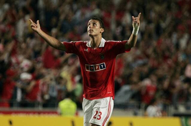 David Luiz (Benfica Lissabon) - Torjubel -  Fußball EC 1 Herren Champions League Qualifikation 2007 2008, Benfica Lissabon, Vdig Einzelbild Lissabon Freude, Fußball EC 1 Herren Champions League Qualifikation 2007 2008, Benfica Lissabon, Vdig Einzelbild Lissabon Freude,