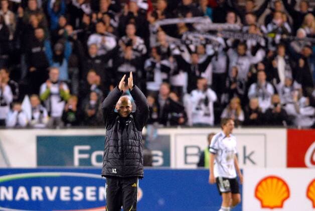 Trainer Knut Törum (Rosenborg Trondheim) - Schlussjubel -  Fußball EC 1 Herren Champions League Qualifikation 2007 2008, Rosenborg BK Trondheim Einzelbild Trondheim Freude, Fußball EC 1 Herren Champions League Qualifikation 2007 2008, Rosenborg BK Trondheim Einzelbild Trondheim Freude,