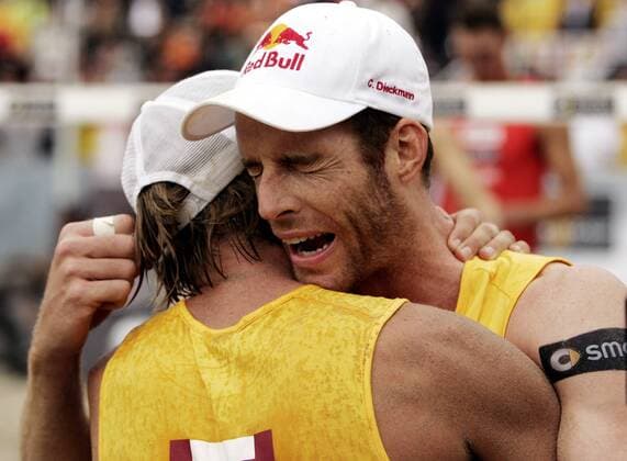 Christoph Dieckmann (re.) und Julius Brink (beide Deutschland) - Deutscher Meister 2007 Beachvolleyball LM Herren Deutsche Smart Meisterschaft 2007, DM, Beach Gruppe Timmendorfer Strand Timmendorf Begeisterung, Freude, Beachvolleyball LM Herren Deutsche Smart Meisterschaft 2007, DM, Beach Gruppe Timmendorfer Strand Timmendorf Begeisterung, Freude,