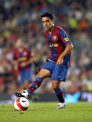 Xavi (FC Barcelona) am Ball -  (pan21936) Fußball Herren Trofeo Joan Gamper 2007, Test, Testspiel, Barca Einzelbild o0 2008 Barcelona Dynamik, Fußball Herren Trofeo Joan Gamper 2007, Test, Testspiel, Barca Einzelbild o0 2008 Barcelona Dynamik, 