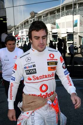 Fernando Alonso (Spanien McLaren Mercedes) skeptisch Motorsport Grand Prix Herren Großer Preis von Italien 2007, Formel 1 Weltmeisterschaft, F1, F, GP, WM Einzelbild Monza Skepsis, Motorsport Grand Prix Herren Großer Preis von Italien 2007, Formel 1 Weltmeisterschaft, F1, F, GP, WM Einzelbild Monza Skepsis,