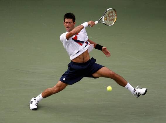 Novak Djokovic (Serbien) Tennis Herren US Open 2007, Grand Slam, ATP Tour, Finale, Endspiel Einzelbild Flushing Meadow New York, NY, N Y, Dynamik, Tennis Herren US Open 2007, Grand Slam, ATP Tour, Finale, Endspiel Einzelbild Flushing Meadow New York, NY, N Y, Dynamik,