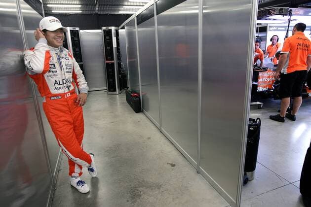 Sakon Yamamoto (Japan Spyker) gut gelaunt - Motorsport Grand Prix Herren Großer Preis von Belgien 2007, Formel 1 Weltmeisterschaft, F1, F, GP, WM, Freies Training Einzelbild Spa-Francorchamps Motorsport Grand Prix Herren Großer Preis von Belgien 2007, Formel 1 Weltmeisterschaft, F1, F, GP, WM, Freies Training Einzelbild Spa-Francorchamps