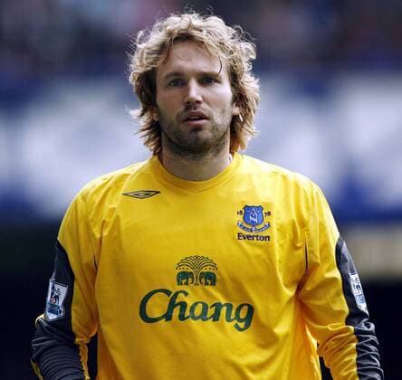 Torwart Stefan Wessels (Everton) - EDITORIAL USE ONLY. No use with unauthorised audio, video, data, fixture lists, club league logos or live services. Online in-match use limited to 120 images, no video emulation. No use in betting, games or single club league player publications. Fußball Herren English Premier League 2007 2008, 1. Englische Liga Einzelbild Liverpool Fußball Herren English Premier League 2007 2008, 1. Englische Liga Einzelbild Liverpool