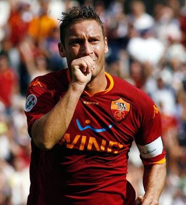 Francesco Totti (AS Rom) jubelt - Fußball Herren Serie A 2007 2008, 1. Italienische Liga, AS Rom, Roma Einzelbild Rom Begeisterung, Freude, Fußball Herren Serie A 2007 2008, 1. Italienische Liga, AS Rom, Roma Einzelbild Rom Begeisterung, Freude,