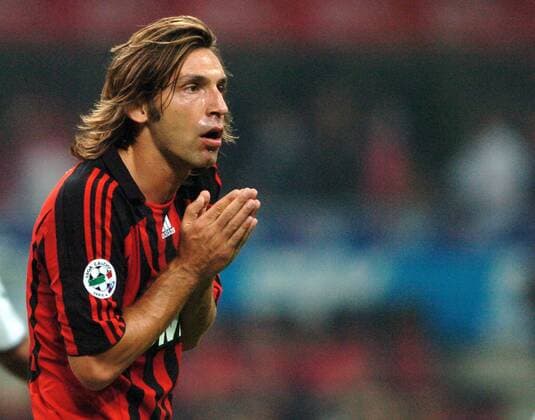 Andrea Pirlo (AC Mailand) zeigt sich unschuldig -  Fußball Herren Serie A 2007 2008, 1. Italienische Liga, AC Mailand, Milan Einzelbild Mailand Enttäuschung, Fußball Herren Serie A 2007 2008, 1. Italienische Liga, AC Mailand, Milan Einzelbild Mailand Enttäuschung,