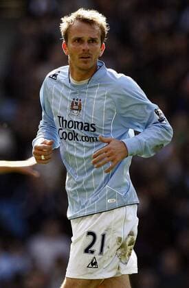 Dietmar Hamann (Manchester City) - EDITORIAL USE ONLY. No use with unauthorised audio, video, data, fixture lists, club league logos or live services. Online in-match use limited to 120 images, no video emulation. No use in betting, games or single club league player publications. Fußball Herren English Premier League 2007 2008, 1. Englische Liga, Manchester City Einzelbild Manchester Fußball Herren English Premier League 2007 2008, 1. Englische Liga, Manchester City Einzelbild Manchester