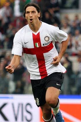 Zlatan Ibrahimovic (Inter Mailand) jubelt -  Fußball Herren Serie A 2007 2008, 1. Italienische Liga, FC Internazionale Mailand Einzelbild Rom Begeisterung, Freude, Fußball Herren Serie A 2007 2008, 1. Italienische Liga, FC Internazionale Mailand Einzelbild Rom Begeisterung, Freude,