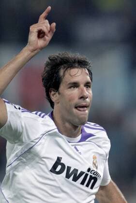 Ruud van Nistelrooy (Real Madrid) - Torjubel -  Fußball EC 1 Herren Champions League 2007 2008, Real Madrid CF Einzelbild Rom Freude, Fußball EC 1 Herren Champions League 2007 2008, Real Madrid CF Einzelbild Rom Freude,