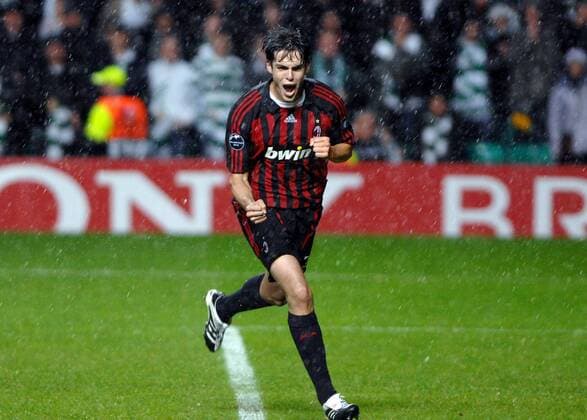 Kaka (AC Mailand) - Torjubel - Fußball EC 1 Herren Champions League 2007 2008, AC Mailand, Milan Einzelbild Glasgow Freude, Begeisterung, Fußball EC 1 Herren Champions League 2007 2008, AC Mailand, Milan Einzelbild Glasgow Freude, Begeisterung,