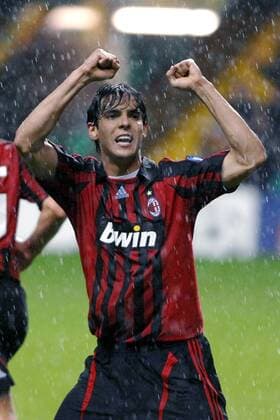 Kaka (AC Mailand) - Torjubel - Fußball EC 1 Herren Champions League 2007 2008, AC Mailand, Milan Einzelbild Glasgow Freude, Begeisterung, Fußball EC 1 Herren Champions League 2007 2008, AC Mailand, Milan Einzelbild Glasgow Freude, Begeisterung,