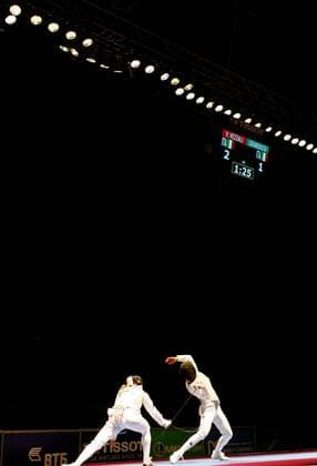 Valentina Vezzali (li.) gegen Margherita Granbassi (beide Italien) -  Fechten WM Damen WM 2007 Fechtsport Florett Florettfechten Finale Totale St. Petersburg Fechten WM Damen WM 2007 Fechtsport Florett Florettfechten Finale Totale St. Petersburg