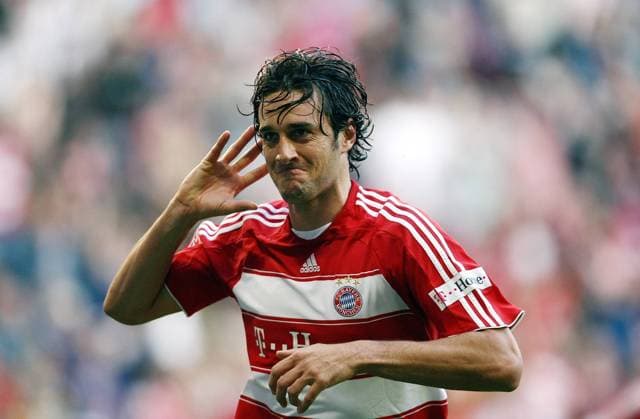 Luca Toni (Bayern) - Torjubel Fußball 1. BL Herren Saison 2007 2008, FC Bayern München Einzelbild München Freude, Fußball 1. BL Herren Saison 2007 2008, FC Bayern München Einzelbild München Freude,