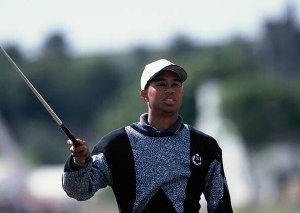 Eldrick Tiger Woods (USA) -  (2006030315592822) Golf Herren The British Open Championship 1995, European PGA Tour, TPC of Europe Einzelbild Aufnahmedatum geschätzt, St. Andrews Golf Herren The British Open Championship 1995, European PGA Tour, TPC of Europe Einzelbild Aufnahmedatum geschätzt, St. Andrews