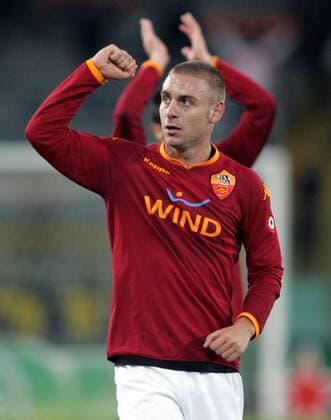 Daniele de Rossi (AS Rom) - Schlussjubel -  Fußball EC 1 Herren Champions League 2007 2008, Roma Einzelbild Rom Freude, Fußball EC 1 Herren Champions League 2007 2008, Roma Einzelbild Rom Freude,