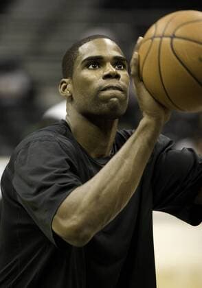 Antawn Jamison (Washington Wizards) mit Ball - (Icon94565556) Basketball Herren NBA PreSeason 2007 2008, Pre Season, Test, Testspiel Einzelbild Atlanta Basketball Herren NBA PreSeason 2007 2008, Pre Season, Test, Testspiel Einzelbild Atlanta EDITORIAL USE ONLY