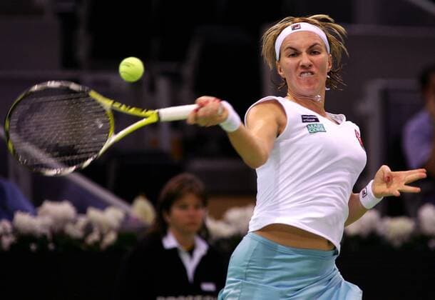 Svetlana Kuznetsova (Rußland) -  Tennis WM Damen Sony Ericsson Championships 2007, WTA Tour Einzelbild Madrid Dynamik, Tennis WM Damen Sony Ericsson Championships 2007, WTA Tour Einzelbild Madrid Dynamik,