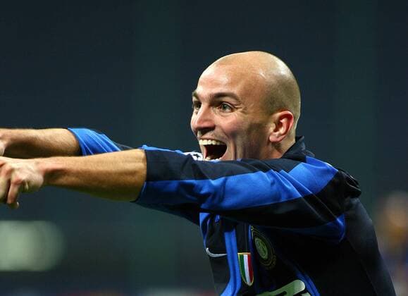 Esteban Cambiasso (Inter Mailand) - Torjubel - Fußball EC 1 Herren Champions League 2007 2008, FC Internazionale Mailand Einzelbild Mailand Freude, Fußball EC 1 Herren Champions League 2007 2008, FC Internazionale Mailand Einzelbild Mailand Freude,