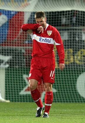 Thomas Hitzlsperger (Stuttgart) enttäuscht Fußball EC 1 Herren Champions League 2007 2008, VfB Stuttgart Einzelbild Lyon Enttäuschung, Fußball EC 1 Herren Champions League 2007 2008, VfB Stuttgart Einzelbild Lyon Enttäuschung,
