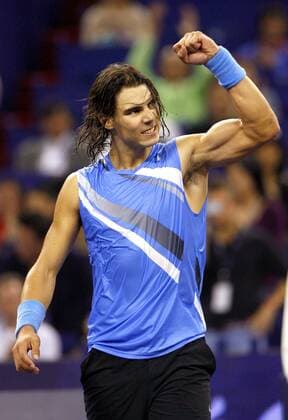 Rafael Nadal (Spanien) jubelt - Tennis WM Herren ATP Masters Cup 2007, Series, Tour, Einzelbild Shanghai Kraft, Freude, Begeisterung Tennis WM Herren ATP Masters Cup 2007, Series, Tour, Einzelbild Shanghai Kraft, Freude, Begeisterung
