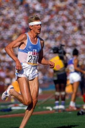 Martti Vainio (Finnland) Leichtathletik OS Sommer Herren Olympische Spiele Los Angeles 1984, Sommerspiele, Nationaltrikot Einzelbild Los Angeles Leichtathletik OS Sommer Herren Olympische Spiele Los Angeles 1984, Sommerspiele, Nationaltrikot Einzelbild Los Angeles
