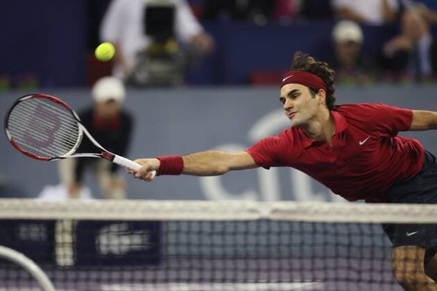 Roger Federer (Schweiz) Tennis WM Herren ATP Masters Cup 2007, Series, Tour Einzelbild Shanghai Dynamik, Tennis WM Herren ATP Masters Cup 2007, Series, Tour Einzelbild Shanghai Dynamik,