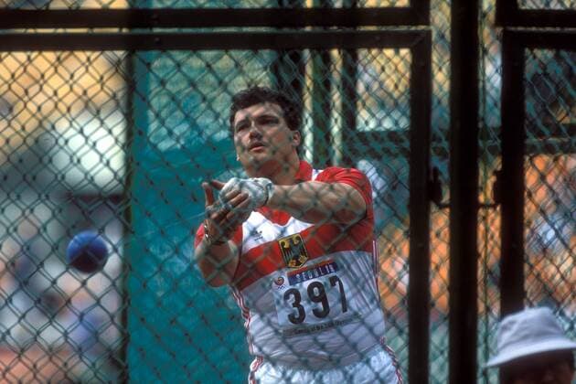 Heinz Weis (BR Deutschland) Leichtathletik OS Sommer Herren Olympische Spiele Seoul 1988, Sommerspiele, Nationaltrikot Einzelbild Seoul Leichtathletik OS Sommer Herren Olympische Spiele Seoul 1988, Sommerspiele, Nationaltrikot Einzelbild Seoul