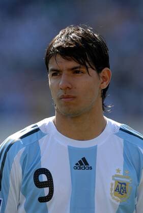 Sergio Aguero (Argentinien) Fußball Länderspiel Herren WM Qualifikation 2007, Nationalmannschaft, Nationaltrikot Porträt Buenos Aires Fußball Länderspiel Herren WM Qualifikation 2007, Nationalmannschaft, Nationaltrikot Porträt Buenos Aires