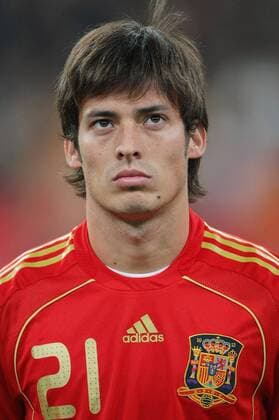 David Silva (Spanien) - Nationalhymne -  Fußball Länderspiel Herren EM Qualifikation 2007, Nationalmannschaft, Nationaltrikot Porträt Madrid Fußball Länderspiel Herren EM Qualifikation 2007, Nationalmannschaft, Nationaltrikot Porträt Madrid