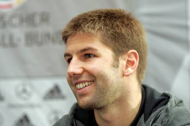 Thomas Hitzlsperger (Deutschland) - Pressekonferenz Fußball Herren Nationalmannschaft 2007, Pressekonferenz, Pressetermin Porträt Frankfurt M. Freude, Fußball Herren Nationalmannschaft 2007, Pressekonferenz, Pressetermin Porträt Frankfurt M. Freude,