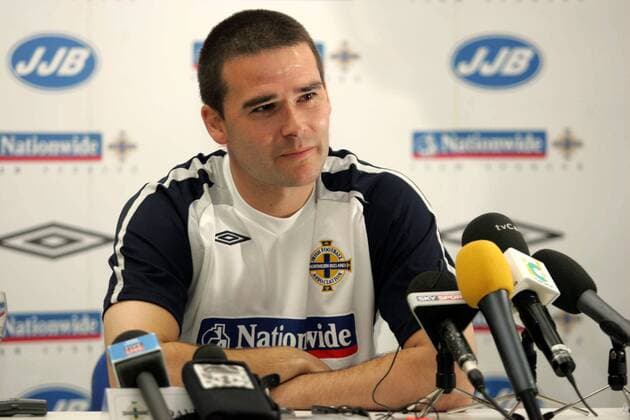 David Healy (Nordirland) auf der Pressekonferenz - (  - NOxONLINExUSE Fußball Herren Nationalmannschaft 2007, Pressetermin Einzelbild Las Palmas de Gran Canaria Fußball Herren Nationalmannschaft 2007, Pressetermin Einzelbild Las Palmas de Gran Canaria