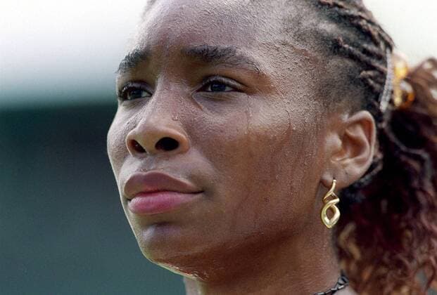 Venus Williams (USA) Tennis Damen All England Championships 2000, Grand Slam, Tour o0 WTA Porträt Wimbledon London Erschöpfung, Enttäuschung, Tennis Damen All England Championships 2000, Grand Slam, Tour o0 WTA Porträt Wimbledon London Erschöpfung, Enttäuschung,