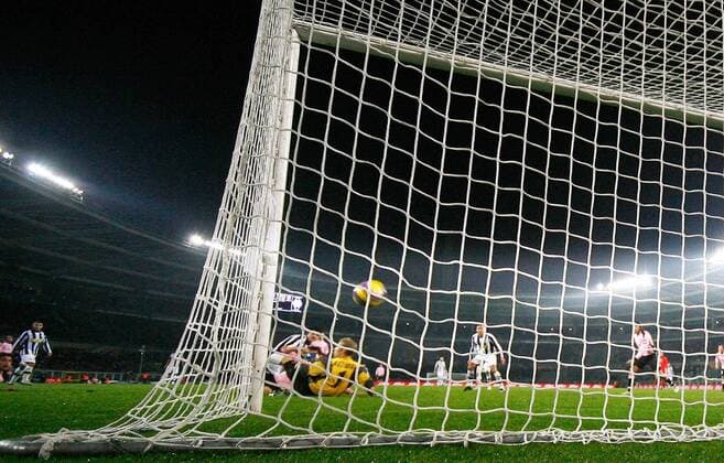 Vicenzo Iaquinta (Juventus Turin) erzielt das 2:0 -  Fußball Herren Serie A 2007 2008, 1. Italienische Liga, Juventus Turin - US Palermo 5:0, Juve Totale Turin Dynamik, Fußball Herren Serie A 2007 2008, 1. Italienische Liga, Juventus Turin - US Palermo 5:0, Juve Totale Turin Dynamik,