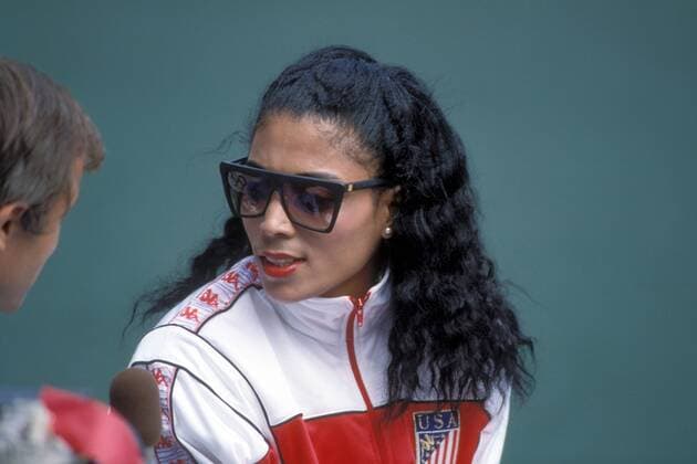 Florence Griffith Joyner (USA) Leichtathletik OS Sommer Damen Olympische Spiele Seoul 1988, Sommerspiele, Einzelbild Seoul Leichtathletik OS Sommer Damen Olympische Spiele Seoul 1988, Sommerspiele, Einzelbild Seoul