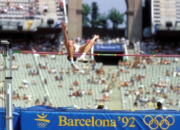 Sabine Braun (Deutschland) Leichtathletik OS Sommer Damen Olympische Spiele Barcelona 1992, Sommerspiele, Nationaltrikot Einzelbild Aufnahmedatum geschätzt Barcelona Leichtathletik OS Sommer Damen Olympische Spiele Barcelona 1992, Sommerspiele, Nationaltrikot Einzelbild Aufnahmedatum geschätzt Barcelona