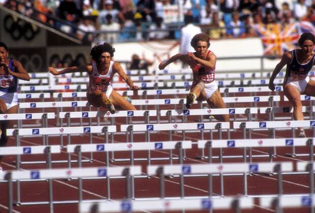 Claudia Zackiewicz (BR Deutschland, 2.v.li.) Leichtathletik OS Sommer Damen Olympische Spiele Seoul 1988, Sommerspiele, Nationaltrikot Gruppe Seoul Dynamik, Leichtathletik OS Sommer Damen Olympische Spiele Seoul 1988, Sommerspiele, Nationaltrikot Gruppe Seoul Dynamik,