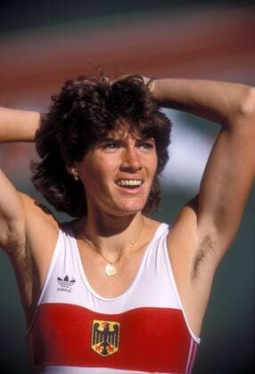 Claudia Zackiewicz (BR Deutschland) Leichtathletik OS Sommer Damen Olympische Spiele Seoul 1988, Sommerspiele, Nationaltrikot Einzelbild Seoul Leichtathletik OS Sommer Damen Olympische Spiele Seoul 1988, Sommerspiele, Nationaltrikot Einzelbild Seoul
