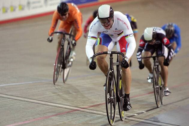 Chris Hoy (Großbritannien) - Keirin Sieger beim Weltcup 2007 2008 in Sydney -  Radsport Herren Weltcup 2007 2008, Welt Cup, Worldcup, World, WC, Bahn, Rad, Bahnradsport, Radrennsport, Bahnrad Gruppe indoor, Halle Sydney Radsport Herren Weltcup 2007 2008, Welt Cup, Worldcup, World, WC, Bahn, Rad, Bahnradsport, Radrennsport, Bahnrad Gruppe indoor, Halle Sydney