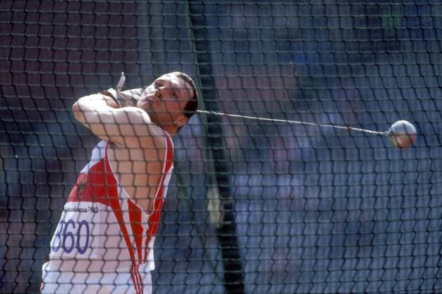 Heinz Weis (Deutschland) Leichtathletik OS Sommer Herren Olympische Spiele Barcelona 1992, Sommerspiele, Nationaltrikot Einzelbild Aufnahmedatum geschätzt Barcelona Leichtathletik OS Sommer Herren Olympische Spiele Barcelona 1992, Sommerspiele, Nationaltrikot Einzelbild Aufnahmedatum geschätzt Barcelona