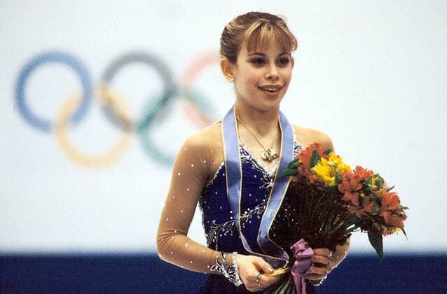 Tara Lipinski (USA) - Olympiasiegerin 1998 in Nagano Eiskunstlauf OS Winter Damen Olympische Spiele Nagano 1998, Winterspiele Einzelbild White Ring Nagano Freude, Eiskunstlauf OS Winter Damen Olympische Spiele Nagano 1998, Winterspiele Einzelbild White Ring Nagano Freude,