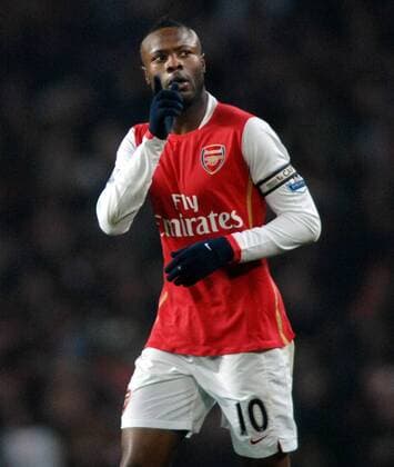 William Gallas (Arsenal) - Torjubel -  Fußball Herren English Premier League 2007 2008, 1. Englische Liga, Arsenal FC London Einzelbild London Freude, Fußball Herren English Premier League 2007 2008, 1. Englische Liga, Arsenal FC London Einzelbild London Freude,