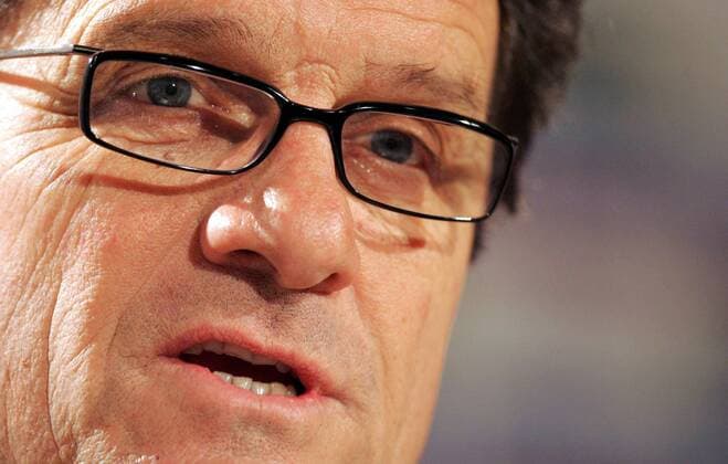 Der neue Nationaltrainer Fabio Capello (England) während der Pressekonferenz - EDITORIAL USE ONLY. No use with unauthorised audio, video, data, fixture lists, club league logos or live services. Online in-match use limited to 120 images, no video emulation. No use in betting, games or single club league player publications. Herren Nationalteam 2007, Pressekonferenz, Pressetermin, Präsentation, Vorstellung Porträt London Herren Nationalteam 2007, Pressekonferenz, Pressetermin, Präsentation, Vorstellung Porträt London